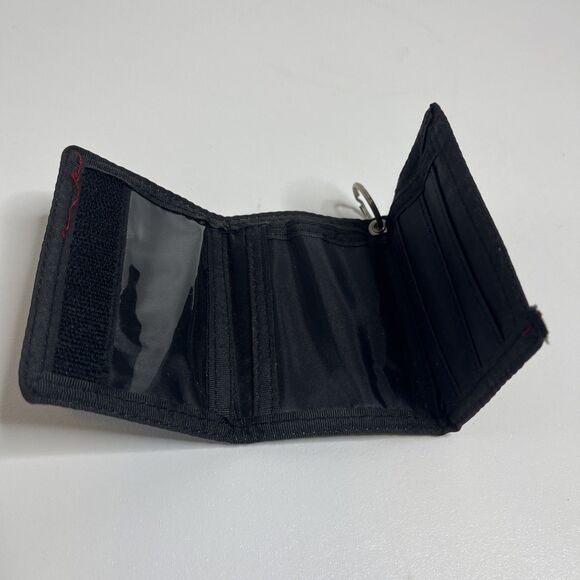 Vintage Y2K Paco Jeans Black Canvas Tri-Fold Wallet Streetwear - Picture 3 of 3